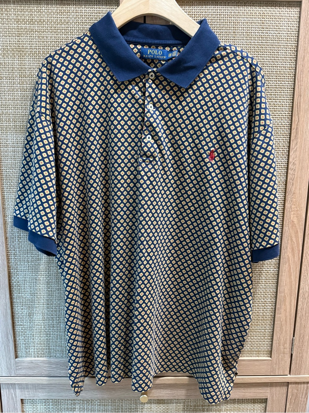 Polo Ralph Lauren Classic Fit Athletic Polo Shirt Men’s 2X Blue Gold Print